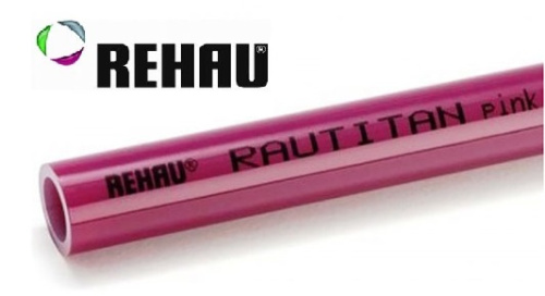 Труба Pe-Xa 16x2,2 Рехау Rautitan PINK для отопления