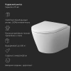 Унитаз с инсталляцией Am.Pm IS90151.8F1701 клавиша PrimeFit L хром + Func 54 белый, безободковый, сиденье микролифт