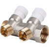 Коллектор 2 выхода STOUT 3/4"x1/2" с вентилями SMB 6851 341202
