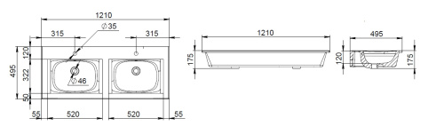 Раковина мебельная 120 Am.Pm Spirit V2.0 M70AWCC1202WG белый, санфарфор