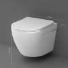 Подвесной унитаз Am.Pm Like C801900SC белый, AquaSpin торнадо, FlashClean безободковый с сиденьем микролифт