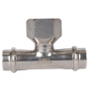 Тройник с резьбой ВПр-ВР 18x3/4"x18 пресс, нержавеющая сталь Rommer