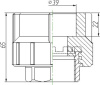 Соединитель под ключ Kalde 40x1 1/4"В полипропилен 3222-nfo-401a06