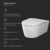 Унитаз с инсталляцией Am.Pm IS90151.741701 PrimeFit клавиша L хром + Sense белый, безободковый, сиденье микролифт