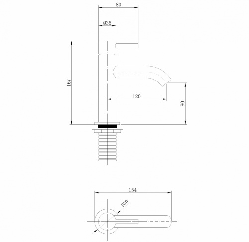 Смеситель для раковины ABBER Wasser Kreis AF8110G золото матовое