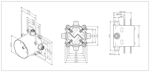 Универсальный встраиваемый модуль Am.Pm MultiDock F100100