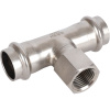 Тройник с резьбой ВПр-ВР 22x1/2"x22 пресс, нержавеющая сталь Rommer