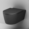 Подвесной унитаз Am.Pm Func C8F1701MBSC черный матовый, FlashClean безободковый с сиденьем микролифт