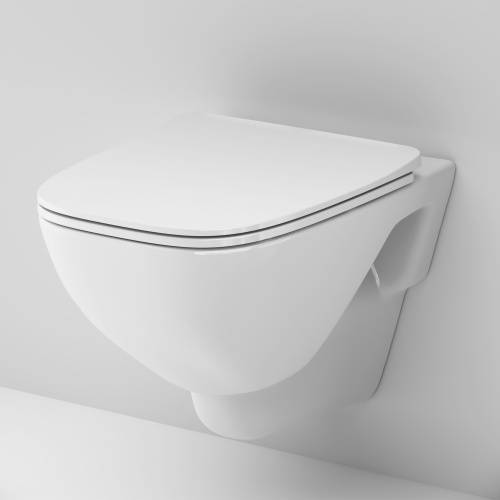 Подвесной унитаз Am.Pm X-Joy C851701SC белый, FlashClean безободковый с сиденьем микролифт