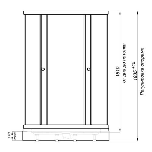 Душевая кабина 90x90 Triton Стандарт А1 узоры DK70