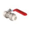 Кран латунный Valtec 25 с полипропиленовыми муфтами VTp.745.0.025