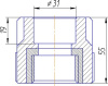 Соединитель Kalde 32x3/4В полипропилен 3222-nfo-320c00